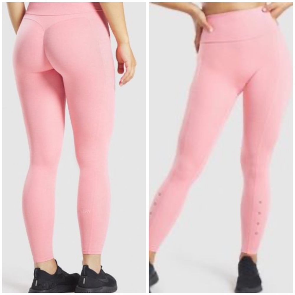 • NWT GYMSHARK SOL LIFT LEGGINGS BLEACHED CORAL SIZE EXTRA SMALL XS